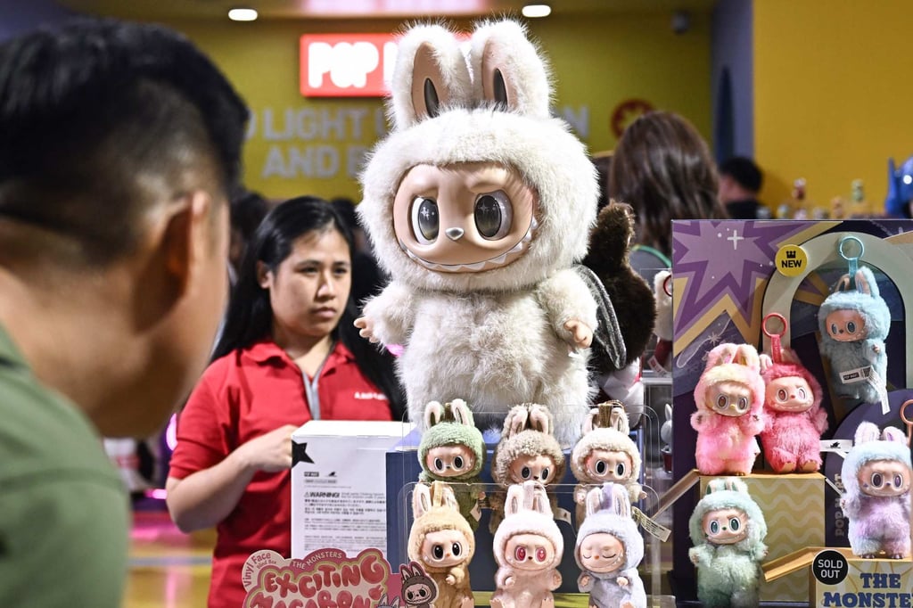 Labubu dolls at a Pop Mart pop-up store in Siam Center shopping mall in Bangkok on May 6, 2025. Photo: AFP. Labubu dolls at a Pop Mart pop-up store in Siam Center shopping mall in Bangkok on May 6, 2025. Photo: AFP.