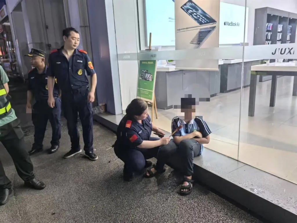 The runaway boy, above, was found after police and volunteers organised an urgent search mission. Photo: QQ.com The runaway boy, above, was found after police and volunteers organised an urgent search mission. Photo: QQ.com