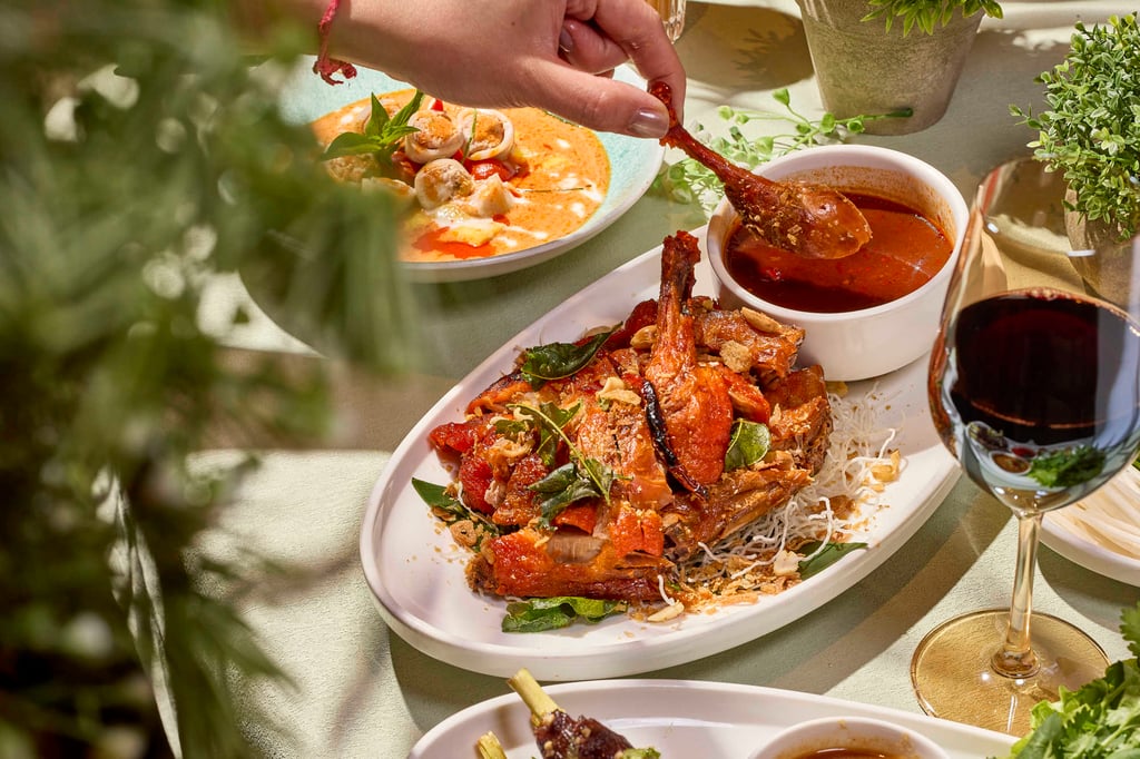 Ruen crispy roast duck with tangy-sweet tamarind sauce. Photo: Handout Ruen crispy roast duck with tangy-sweet tamarind sauce. Photo: Handout