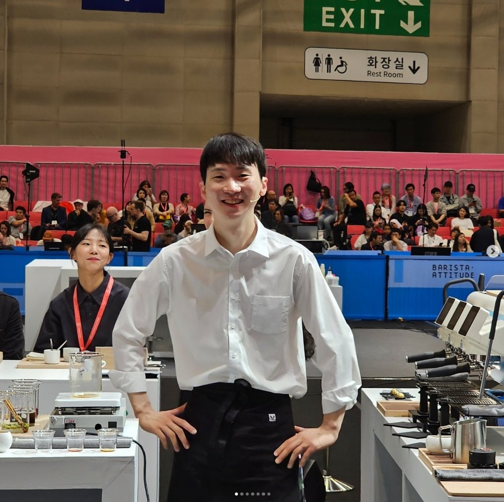 Lim Jung-hwan placed fifth at the 2024 World Barista Championship. Photo: Instagram/@lim__junghwan