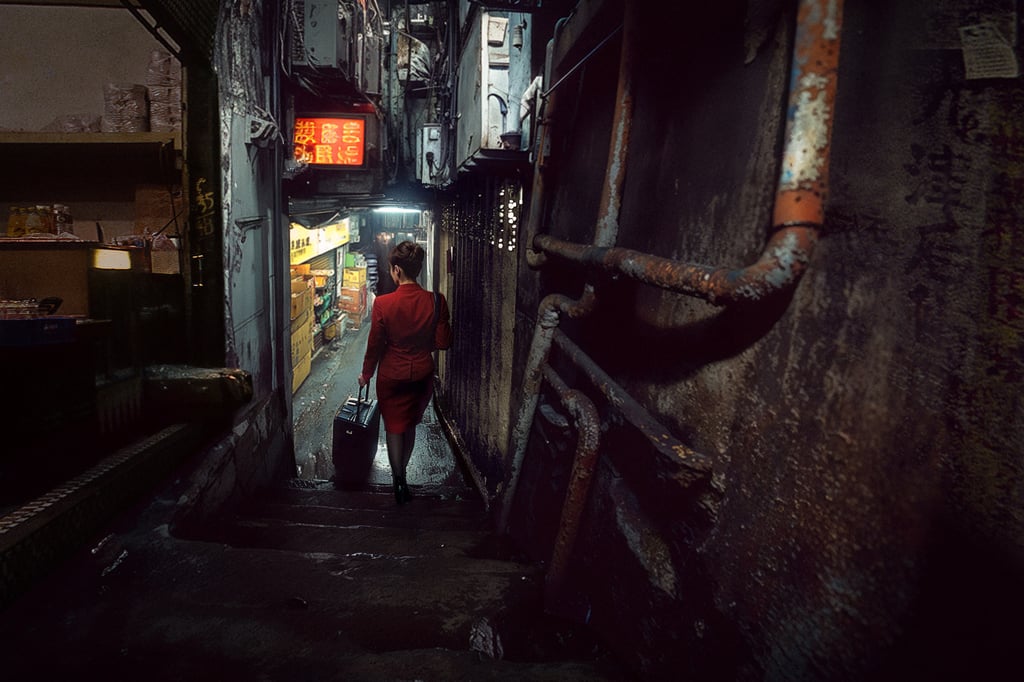 This work by Bianca Tse used AI to generate an impression of the Kowloon Walled City in Hong Kong. Photo: Handout