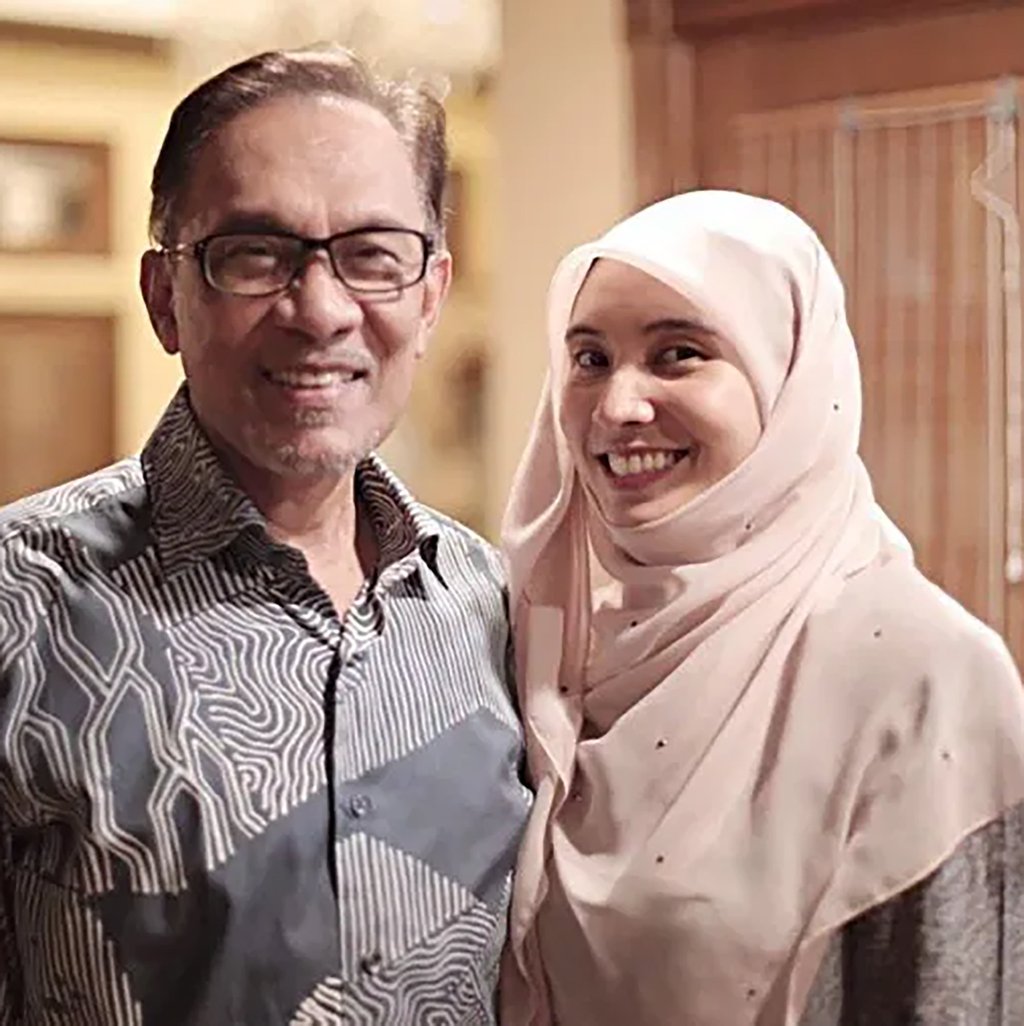 Malaysia’s Anwar Ibrahim with his daughter Nurul Izzah. Photo: Instagram / n_izzah Malaysia’s Anwar Ibrahim with his daughter Nurul Izzah. Photo: Instagram / n_izzah