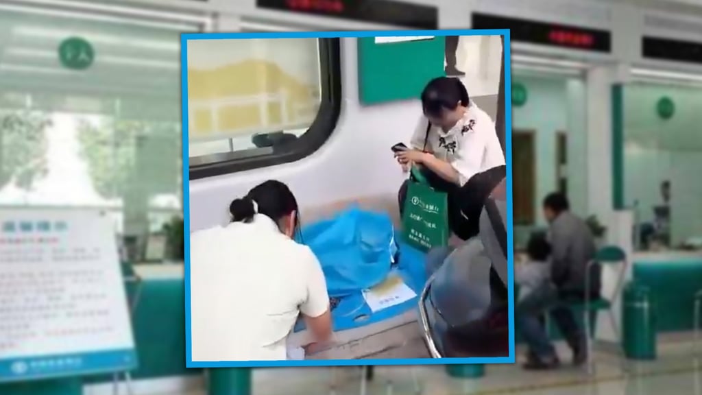 There is public outrage following the death of an elderly Chinese woman outside a bank after she was instructed to withdraw funds in person. Photo: SCMP composite/Sohu/X There is public outrage following the death of an elderly Chinese woman outside a bank after she was instructed to withdraw funds in person. Photo: SCMP composite/Sohu/X