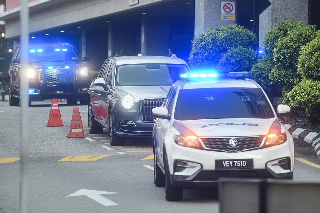 A vehicle escorted by a motorcade leaves the National Heart Institute in Kuala Lumpur on Tuesday after Brunei’s Sultan Hassanal Bolkiah was admitted due to fatigue. Photo: AFP A vehicle escorted by a motorcade leaves the National Heart Institute in Kuala Lumpur on Tuesday after Brunei’s Sultan Hassanal Bolkiah was admitted due to fatigue. Photo: AFP