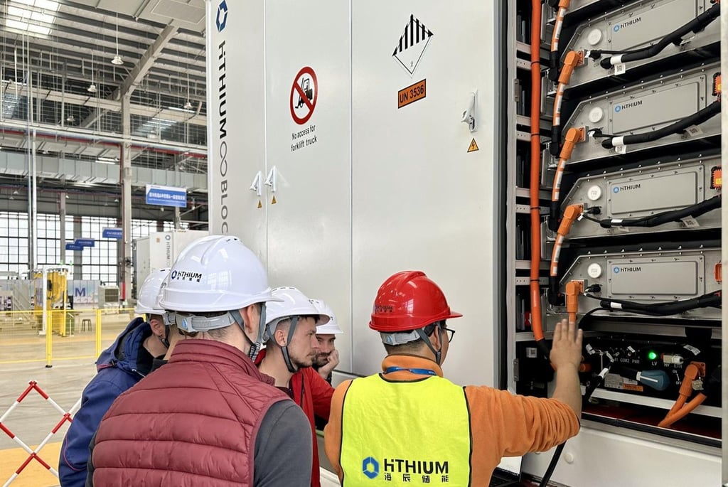 Xiamen Hithium engineers inspect one of the company’s facilities. Photo: Handout Xiamen Hithium engineers inspect one of the company’s facilities. Photo: Handout