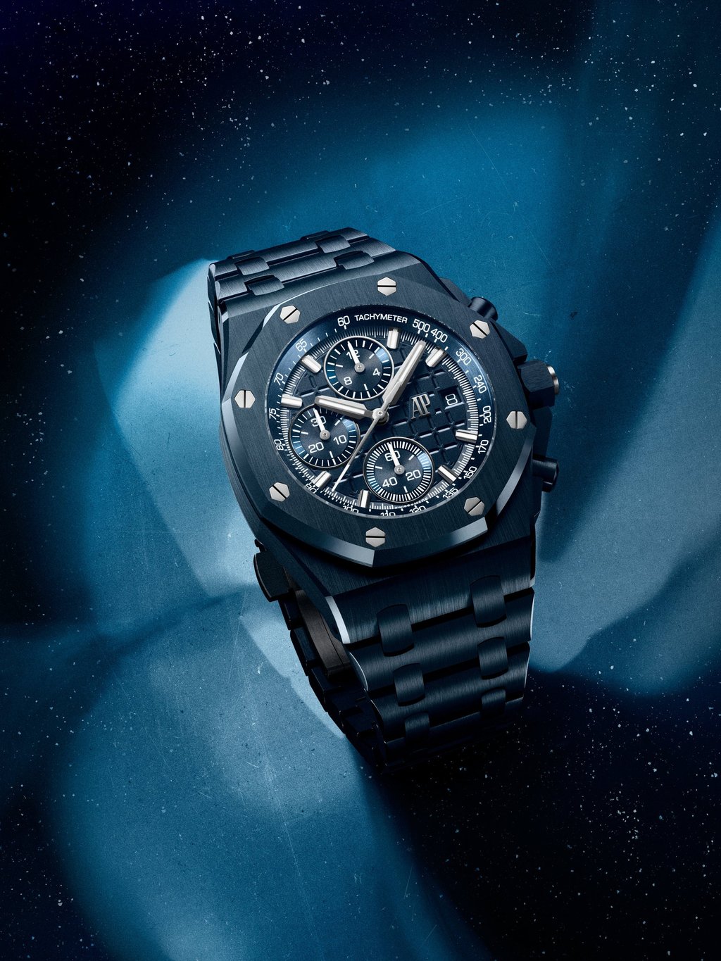Audemars Piguet’s Royal Oak Offshore Blue Nuit Nuage 50. Photo: Handout Audemars Piguet’s Royal Oak Offshore Blue Nuit Nuage 50. Photo: Handout