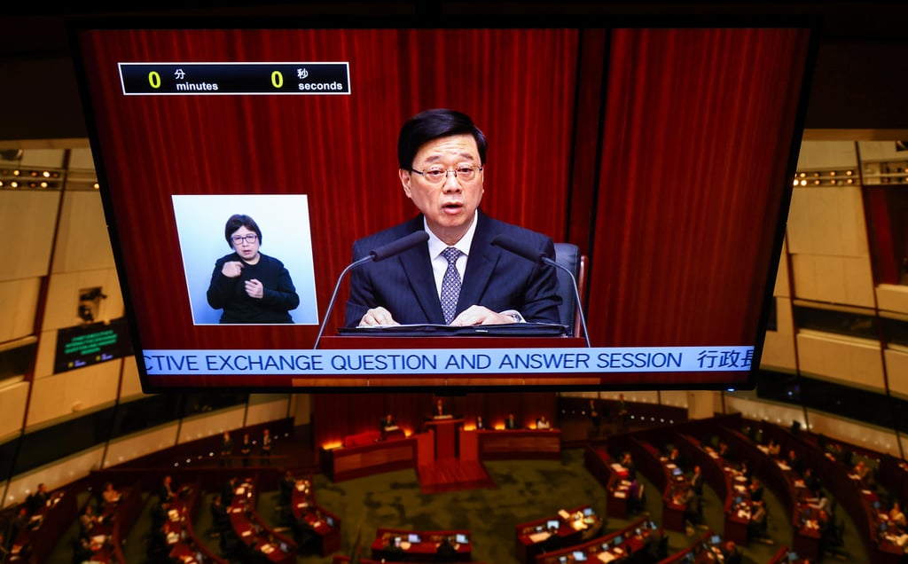 Chief Executive John Lee Ka-chiu spoke of his desire to expedite the development of Northern Metropolis during a question-and-answer session at the Legislative Council. Photo: Dickson Lee