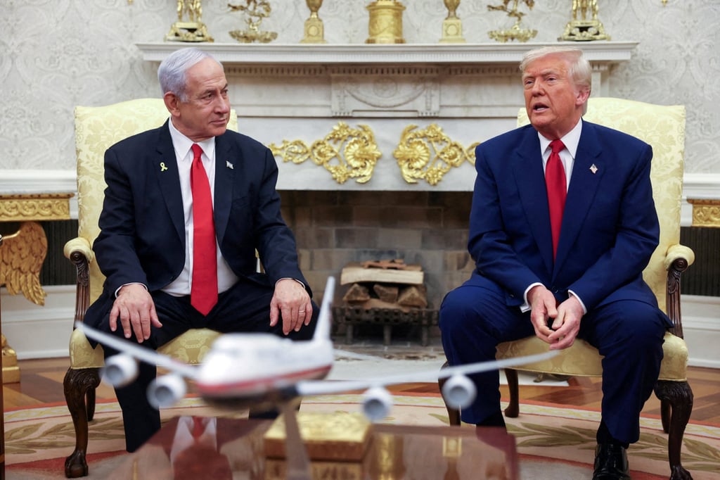 Israeli Prime Minister Benjamin Netanyahu and US President Donald Trump at the White House in February. Photo: Reuters