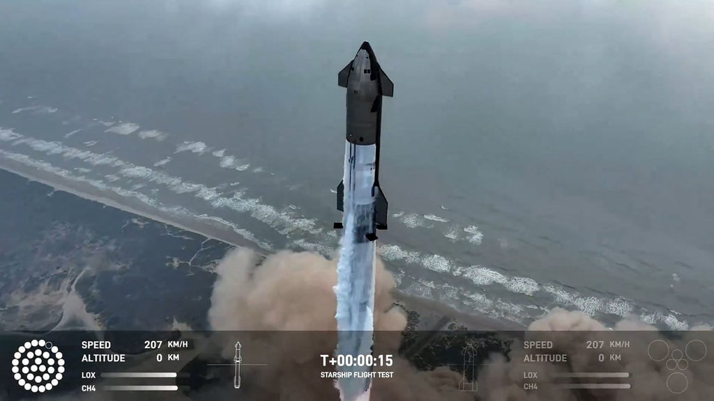 A Starship test-launch in 2024. File photo: SpaceX via AFP