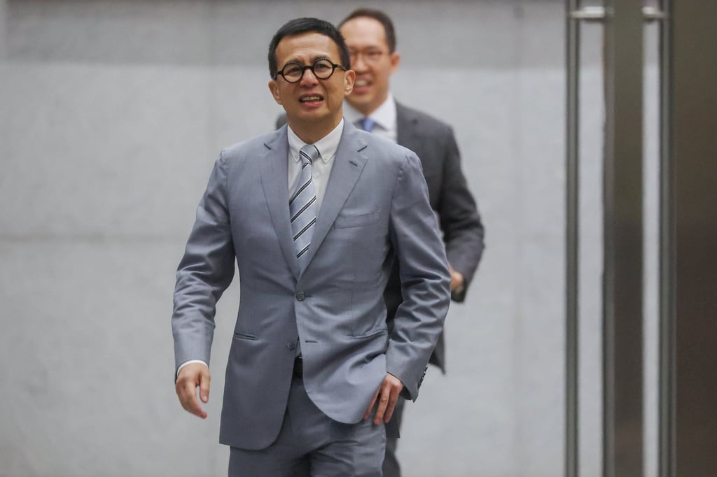 Richard Li Tzar-kai leaves a government building after an official dinner in February 2024. Photo: Edmond So