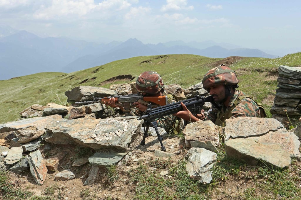 Indian army soldiers keep vigil near The Line of Control between Pakistan and India, in the Poonch sector of India’s Jammu region, on May 20. Photo: AFP Indian army soldiers keep vigil near The Line of Control between Pakistan and India, in the Poonch sector of India’s Jammu region, on May 20. Photo: AFP