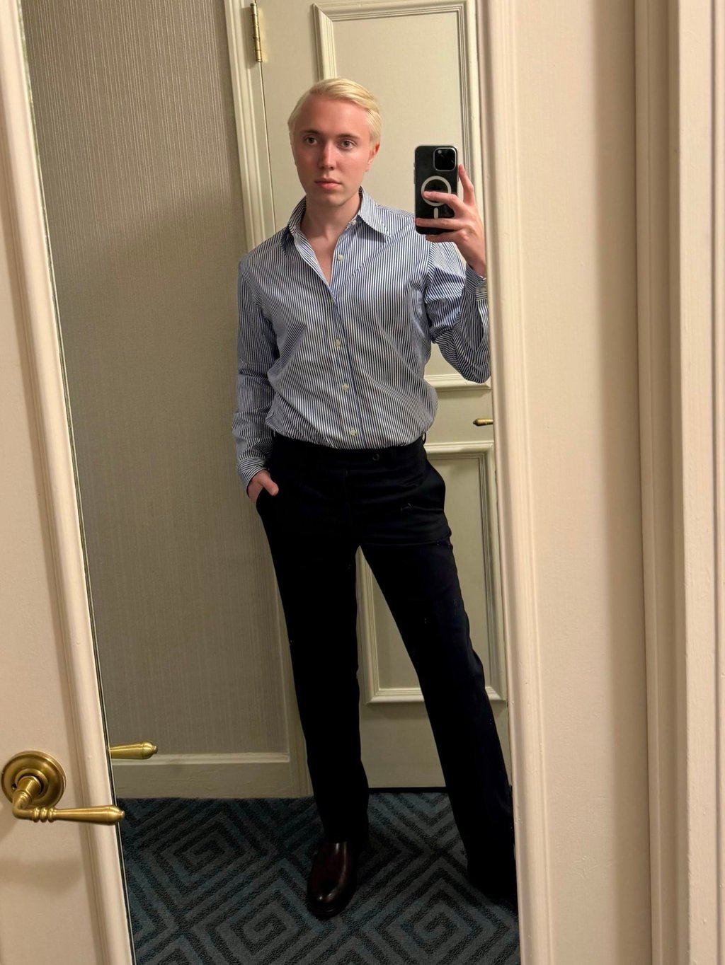 Link Lauren has been dubbed “Maga Malfoy” for his resemblance to the Harry Potter antagonist Draco Malfoy. Photo: @itslinklauren/X