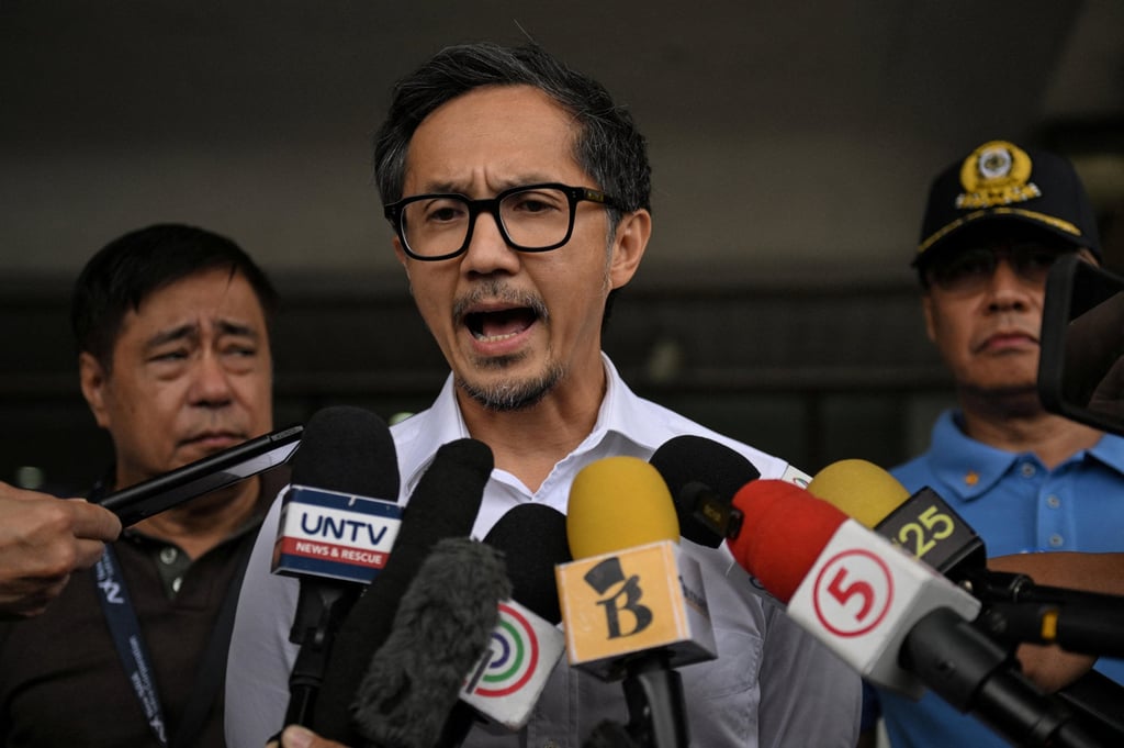 Philippine Transportation Secretary Vince Dizon speaks to the media last month. Photo: Reuters
