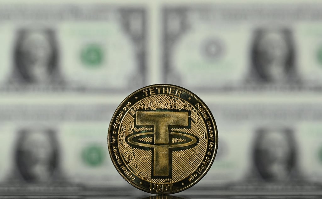 Stablecoins are backed one-to-one with fiat currency like the US dollar. The world’s largest stablecoin is Tether, or USDT. Photo: AFP Stablecoins are backed one-to-one with fiat currency like the US dollar. The world’s largest stablecoin is Tether, or USDT. Photo: AFP