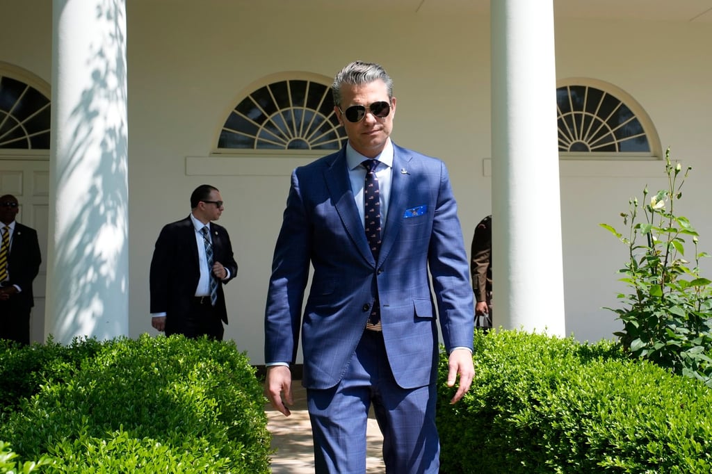 US Defence Secretary Pete Hegseth at a National Day of Prayer event in the Rose Garden at the White House on May 1. Photo: EPA-EFE US Defence Secretary Pete Hegseth at a National Day of Prayer event in the Rose Garden at the White House on May 1. Photo: EPA-EFE