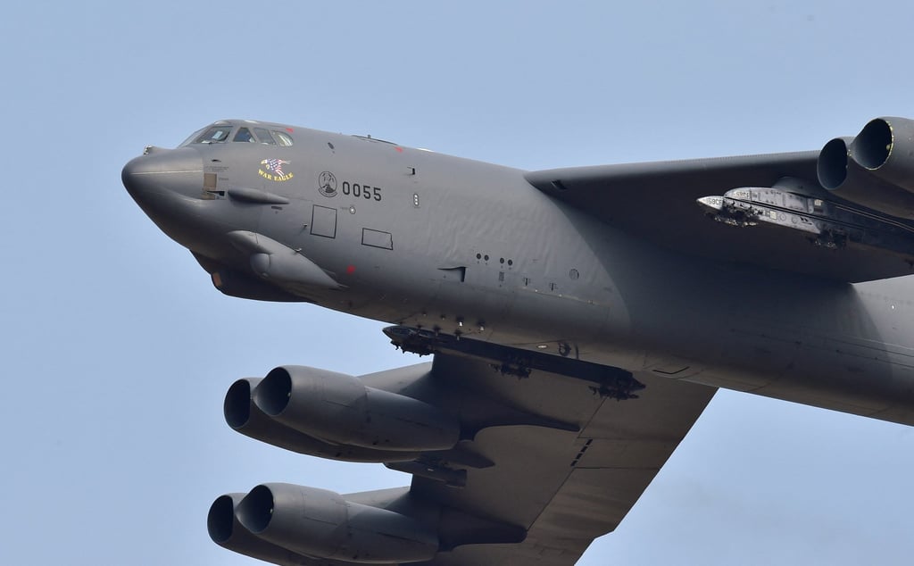 Chinese researchers have identified the 70-year-old B-52 Stratofortress as posing the most significant threat to China’s naval forces and inland targets in the event of a tactical nuclear strike from the US. Photo: AFP Chinese researchers have identified the 70-year-old B-52 Stratofortress as posing the most significant threat to China’s naval forces and inland targets in the event of a tactical nuclear strike from the US. Photo: AFP