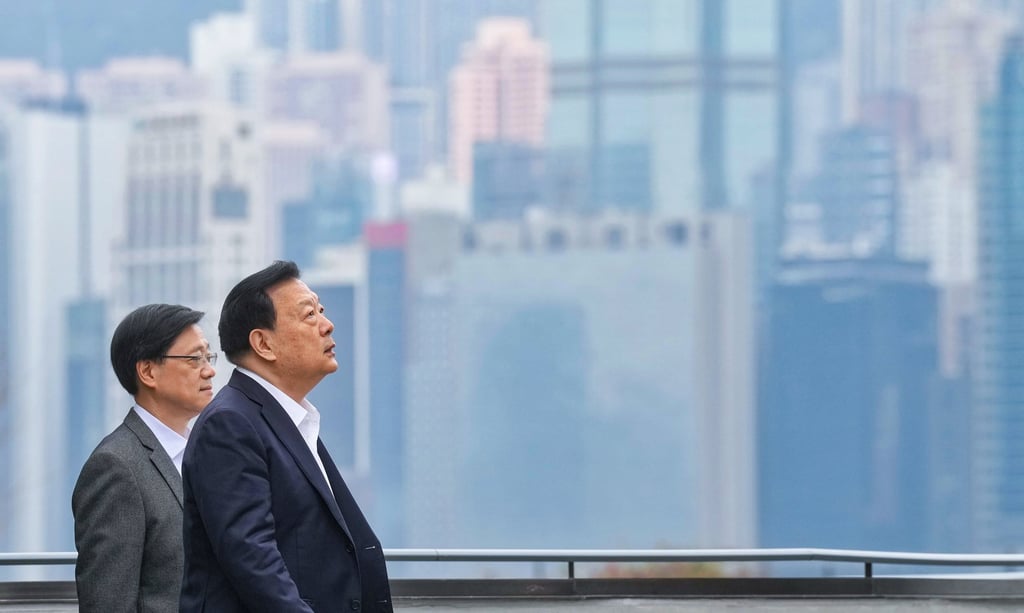 John Lee (left) and Xia Baolong visit the West Kowloon Cultural District in February last year. Photo: Elson Li John Lee (left) and Xia Baolong visit the West Kowloon Cultural District in February last year. Photo: Elson Li
