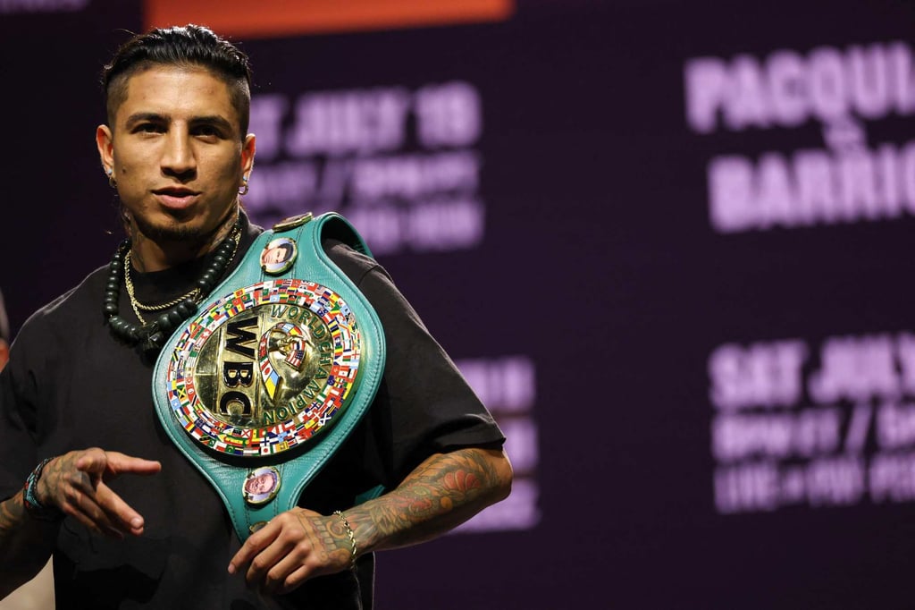 Mario Barrios will put his WBC welterweight title on the line in Las Vegas. Photo: AFP Mario Barrios will put his WBC welterweight title on the line in Las Vegas. Photo: AFP