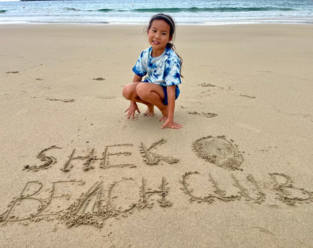 Emilia Li on the beach in Shek O, a village in the southeast of Hong Kong Island that inspired the name of the tie-dye fashion business she started with the help of her mother, Jillian Xin. Photo: Kylie Knott Emilia Li on the beach in Shek O, a village in the southeast of Hong Kong Island that inspired the name of the tie-dye fashion business she started with the help of her mother, Jillian Xin. Photo: Kylie Knott