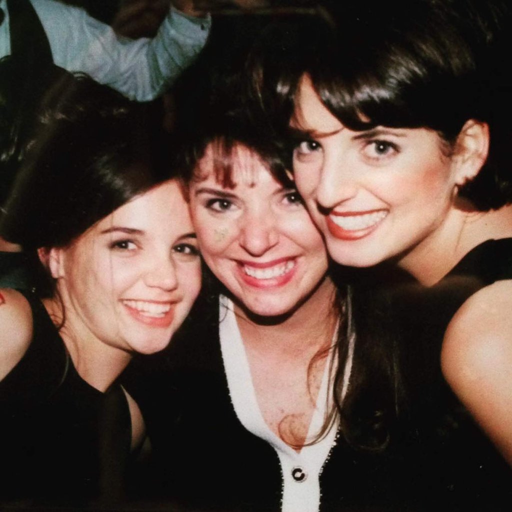 Katie Holmes with two of her sisters in 1995. Photo: @katieholmes/Instagram