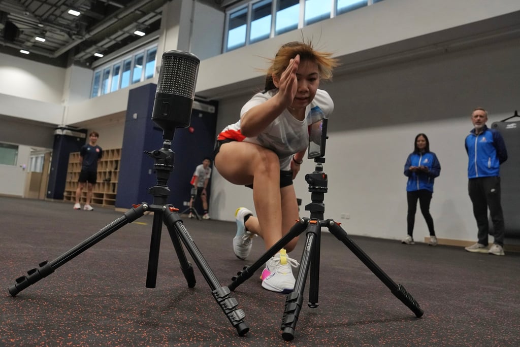 An athlete trains in the fitness training centre at the Hong Kong Sports Institute. Photo: Elson Li