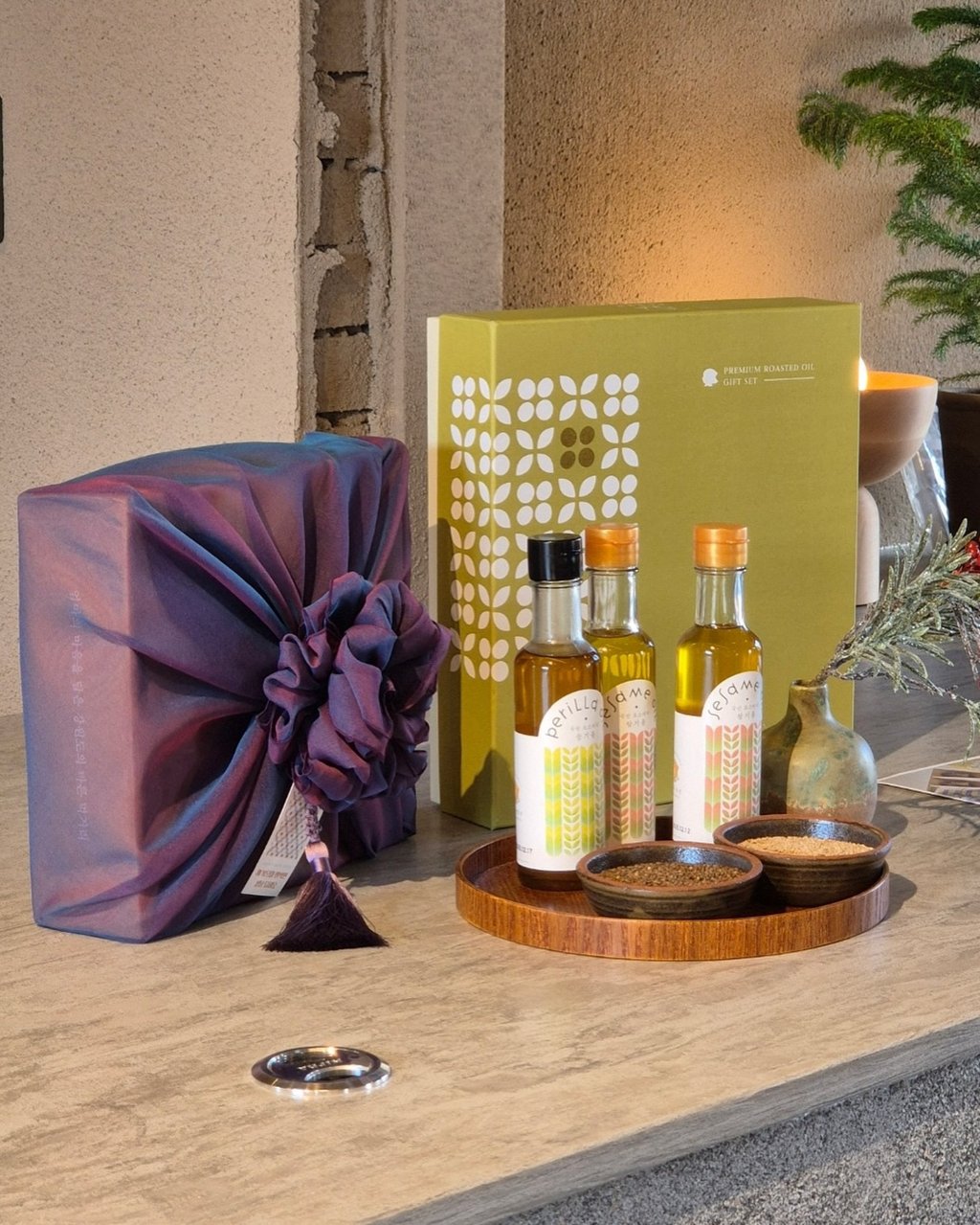 Visitors can pick up an array of perilla-related gifts, including a set of oils. Photo: @okhee_mill/Instagram Visitors can pick up an array of perilla-related gifts, including a set of oils. Photo: @okhee_mill/Instagram