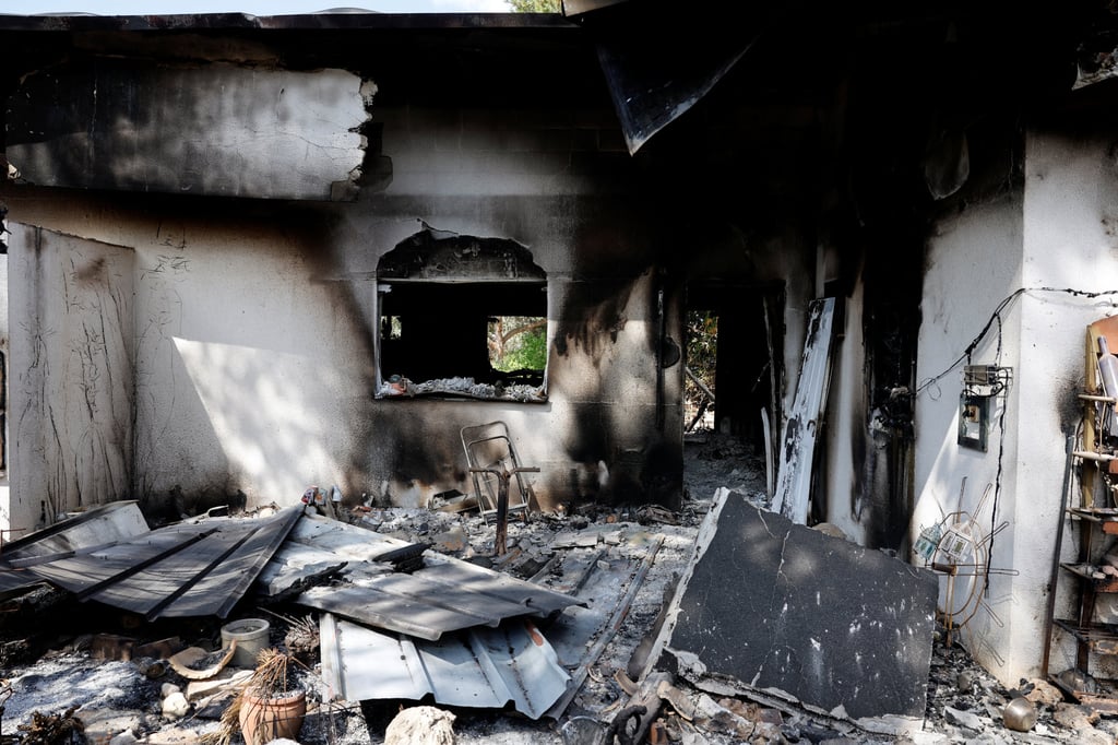 A damaged house in Kibbutz Nir Oz, Israel, following Hamas’ deadly attack in 2023. File photo: Reuters A damaged house in Kibbutz Nir Oz, Israel, following Hamas’ deadly attack in 2023. File photo: Reuters