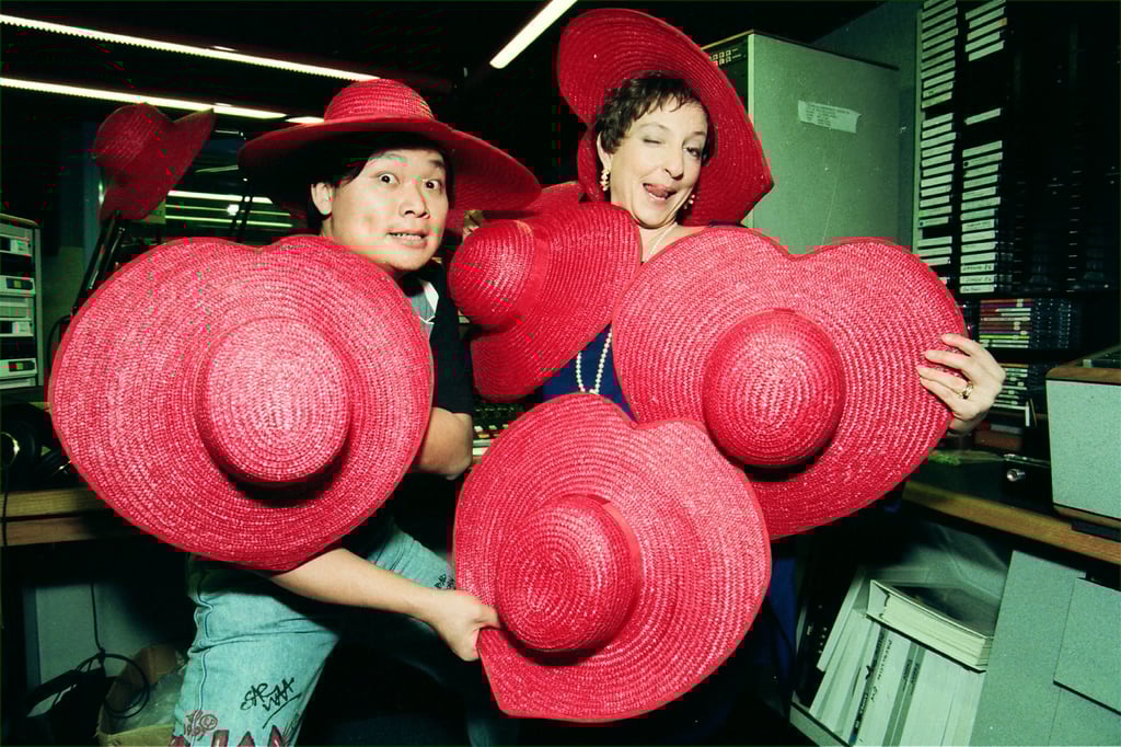 Harry Wong with FM Select host Teresa Norton in 1993. Photo: SCMP Archives