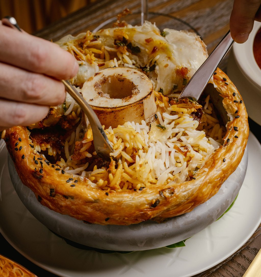 Bone marrow biryani at Leela in Causeway Bay, Hong Kong, where chef Manav Tuli - previously of Michelin-starred Chaat - is taking Hongkongers’ tastes into his interpretation of Indian cuisine. Photo: Leela Bone marrow biryani at Leela in Causeway Bay, Hong Kong, where chef Manav Tuli - previously of Michelin-starred Chaat - is taking Hongkongers’ tastes into his interpretation of Indian cuisine. Photo: Leela