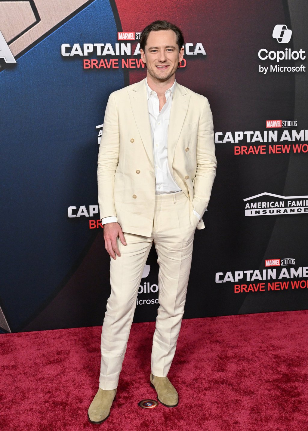 Lewis Pullman at the premiere of Marvel Studios’ Captain America: Brave New World on February 11. Photo: Getty Images