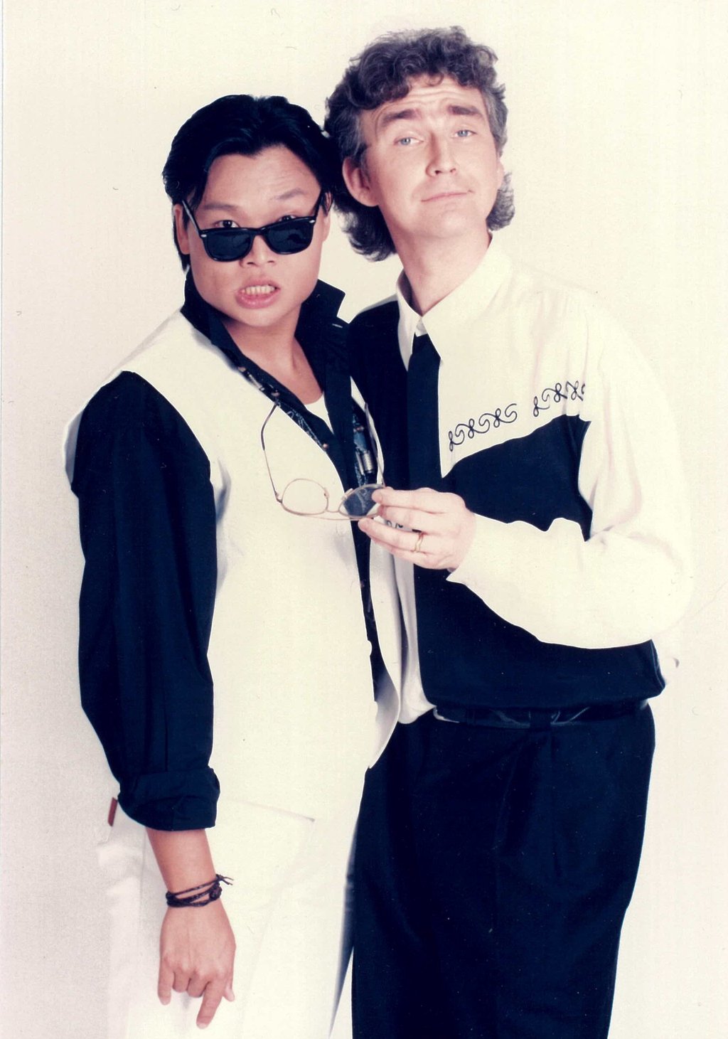 Harry Wong and DJ Steve James when they had their first collaboration at Metro Radio. Photo: courtesy Harry Wong