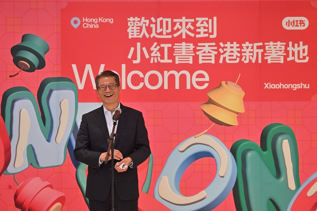 Financial Secretary Paul Chan officiated the office’s opening ceremony. Photo: Handout Financial Secretary Paul Chan officiated the office’s opening ceremony. Photo: Handout