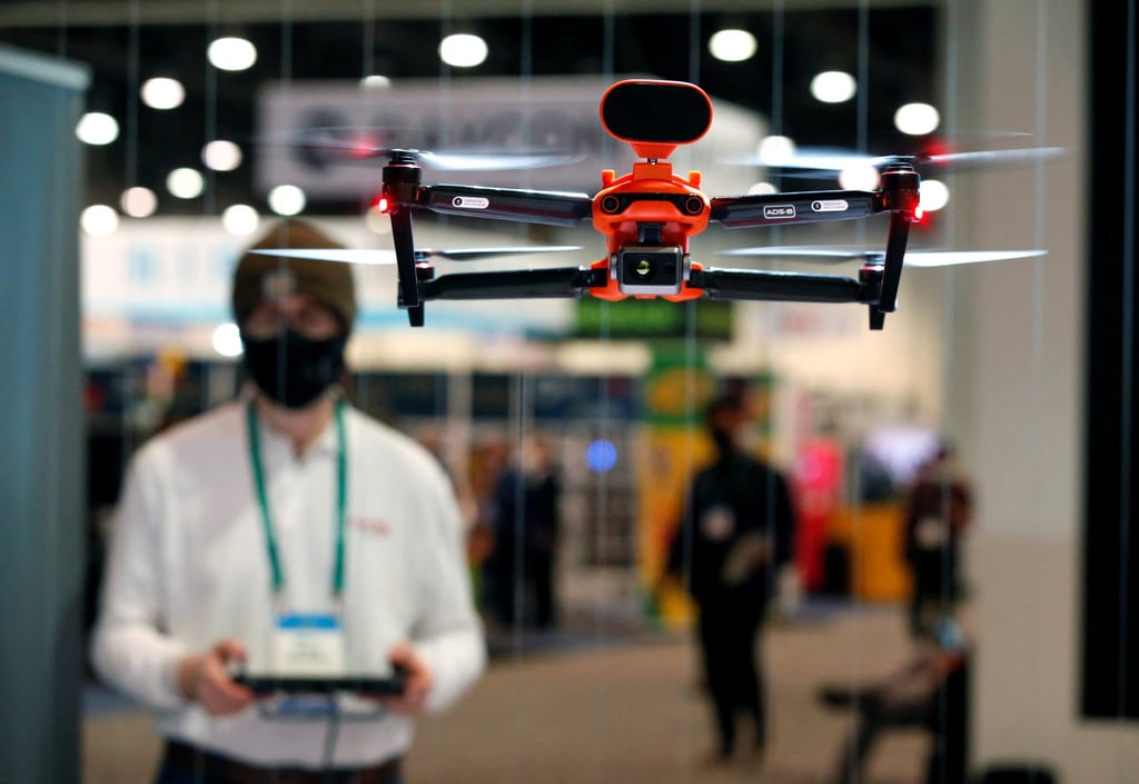 A drone by Autel Robotics, a Chinese manufacturer, is operated in Las Vegas, Nevada. Photo: Reuters