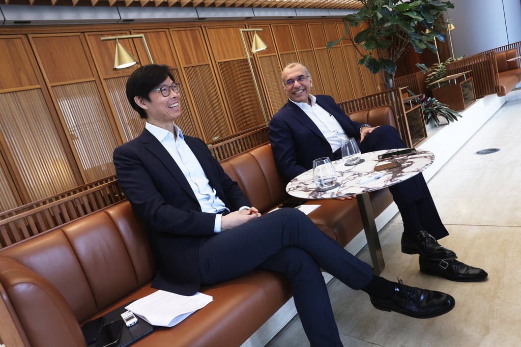 HSBC’s co-CEOs for Asia and the Middle East, David Liao (left) and Surendra Rosha (right), during an interview at HSBC’s head office in Central on June 5, 2025. Photo: Jonathan Wong