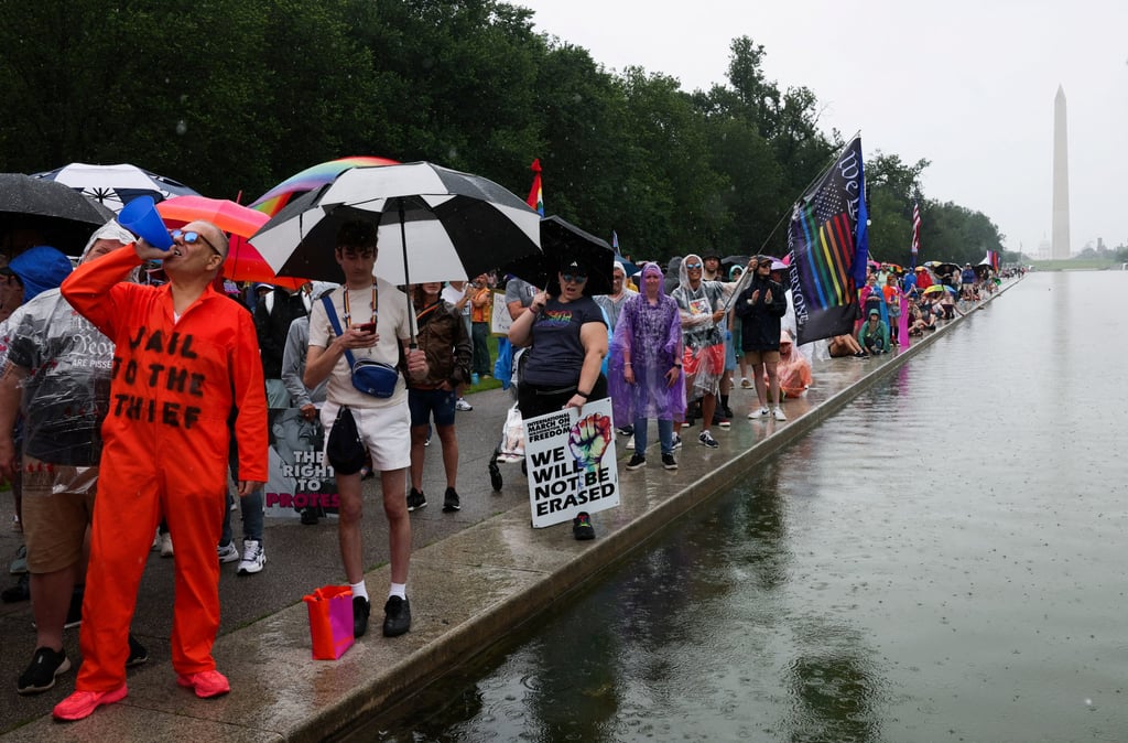 WorldPride took place in Washington at a time of high tension over LGBTQ rights in the United States. Photo: Reuters WorldPride took place in Washington at a time of high tension over LGBTQ rights in the United States. Photo: Reuters