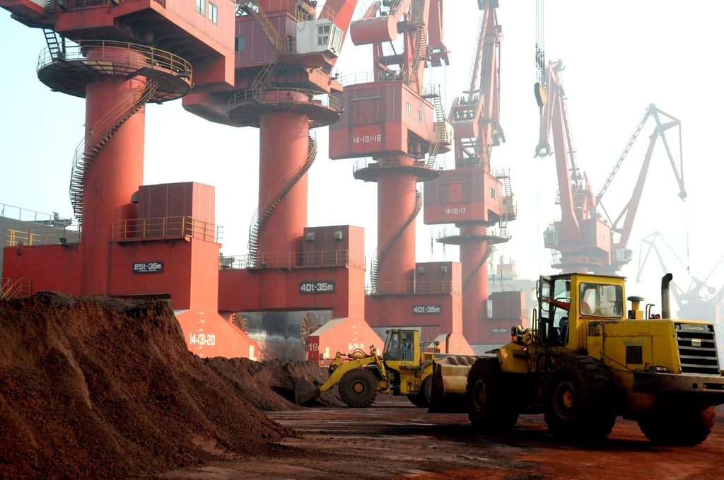 Workers transport soil containing rare earth elements for export at a port in China’s Jiangsu province. Photo: Reuters Workers transport soil containing rare earth elements for export at a port in China’s Jiangsu province. Photo: Reuters