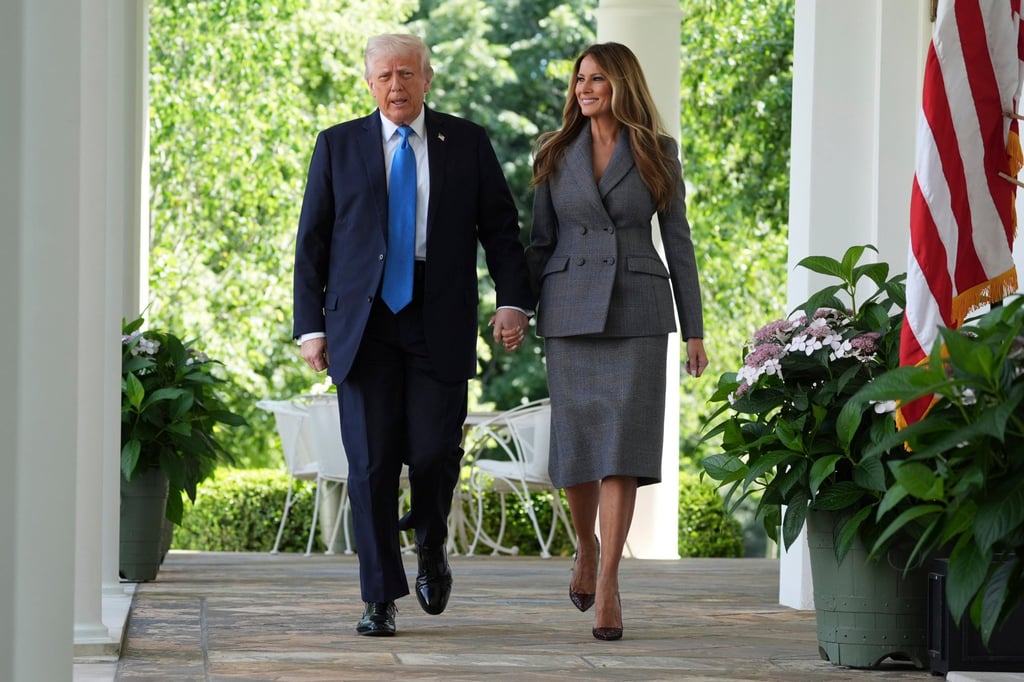 President Donald Trump and first lady Melania Trump on their way to signing the “Take it Down Act” bill in May, in Washington. Photo: AP President Donald Trump and first lady Melania Trump on their way to signing the “Take it Down Act” bill in May, in Washington. Photo: AP