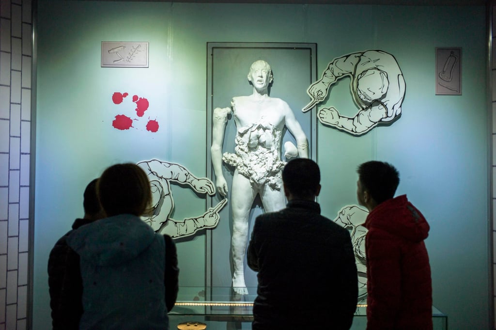 Visitors look at depiction of human experiments at the Unit 731 museum in Harbin, in northeast China’s Heilongjiang province. The facility was built to conduct research into germ warfare, weapons capabilities and the limits of the human body, rather than for mass extermination. Photo: AFP Visitors look at depiction of human experiments at the Unit 731 museum in Harbin, in northeast China’s Heilongjiang province. The facility was built to conduct research into germ warfare, weapons capabilities and the limits of the human body, rather than for mass extermination. Photo: AFP