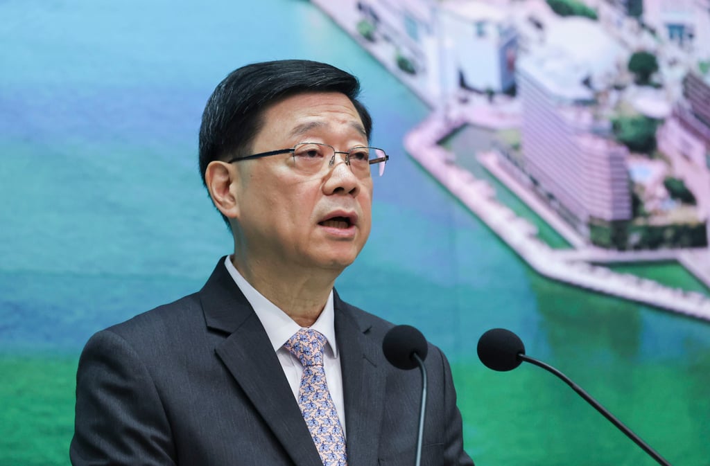 City leader John Lee has said food and hygiene authorities aim to deter activities that are not beneficial to national security. Photo: Dickson Lee City leader John Lee has said food and hygiene authorities aim to deter activities that are not beneficial to national security. Photo: Dickson Lee