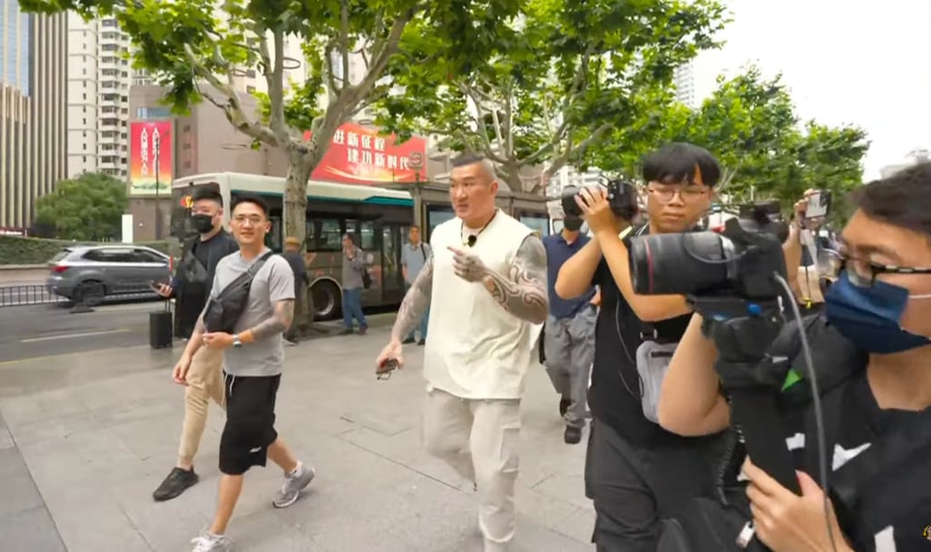 Holger Chen Chih-han, better known as Kuan Chang, which means Gym Boss, live-streams to his millions of followers from Shanghai. Photo: Handout Holger Chen Chih-han, better known as Kuan Chang, which means Gym Boss, live-streams to his millions of followers from Shanghai. Photo: Handout