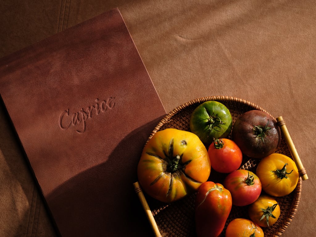 Caprice in Hong Kong uses tomatoes grown by chef Guillaume Galliot’s mother in France. Photo: Handout Caprice in Hong Kong uses tomatoes grown by chef Guillaume Galliot’s mother in France. Photo: Handout