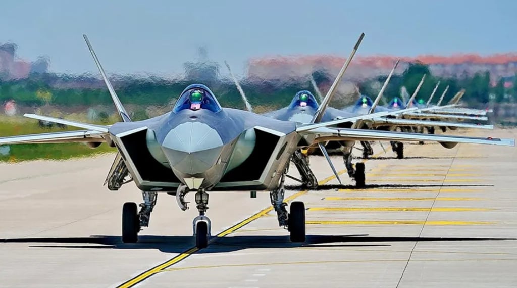 The J-20, also known as the Mighty Dragon, is a twin-engine stealth fighter viewed as China’s answer to America’s F-22 “Raptor”. Photo: Handout The J-20, also known as the Mighty Dragon, is a twin-engine stealth fighter viewed as China’s answer to America’s F-22 “Raptor”. Photo: Handout
