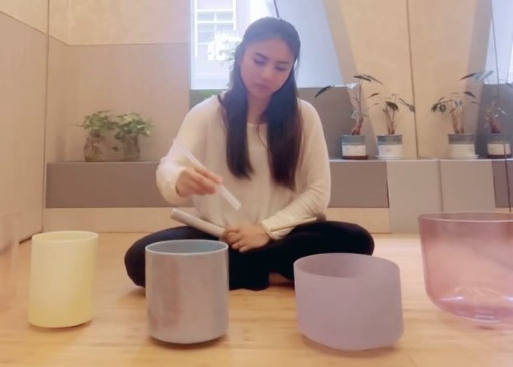 This weekend, Audrey Yiu will lead an introductory course on playing crystal bowls and Tibetan singing bowls at the Yoga Room in Sheung Wan. Photo: instagram.com/audreyiu This weekend, Audrey Yiu will lead an introductory course on playing crystal bowls and Tibetan singing bowls at the Yoga Room in Sheung Wan. Photo: instagram.com/audreyiu