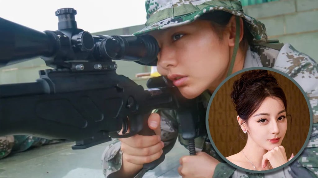 A woman soldier in China, famed for her striking resemblance to the actress Dilraba Dilmurat, is an elite sniper. Photo: SCMP composite/military.cnr.cn/Weibo A woman soldier in China, famed for her striking resemblance to the actress Dilraba Dilmurat, is an elite sniper. Photo: SCMP composite/military.cnr.cn/Weibo