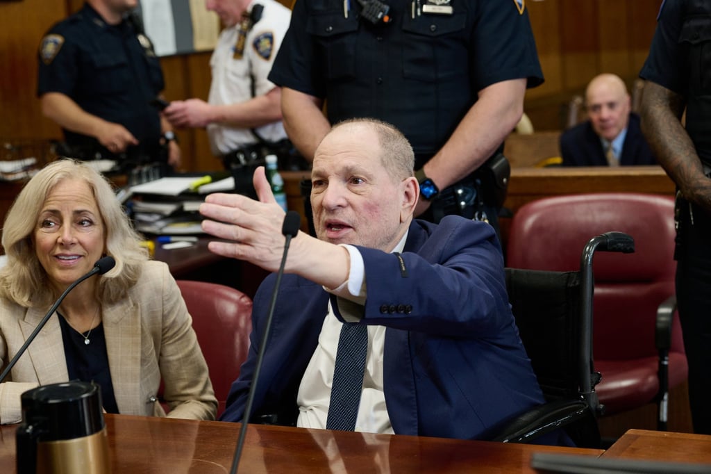 Harvey Weinstein gestures in court in New York on Wednesday. Photo: EPA-EFE Harvey Weinstein gestures in court in New York on Wednesday. Photo: EPA-EFE