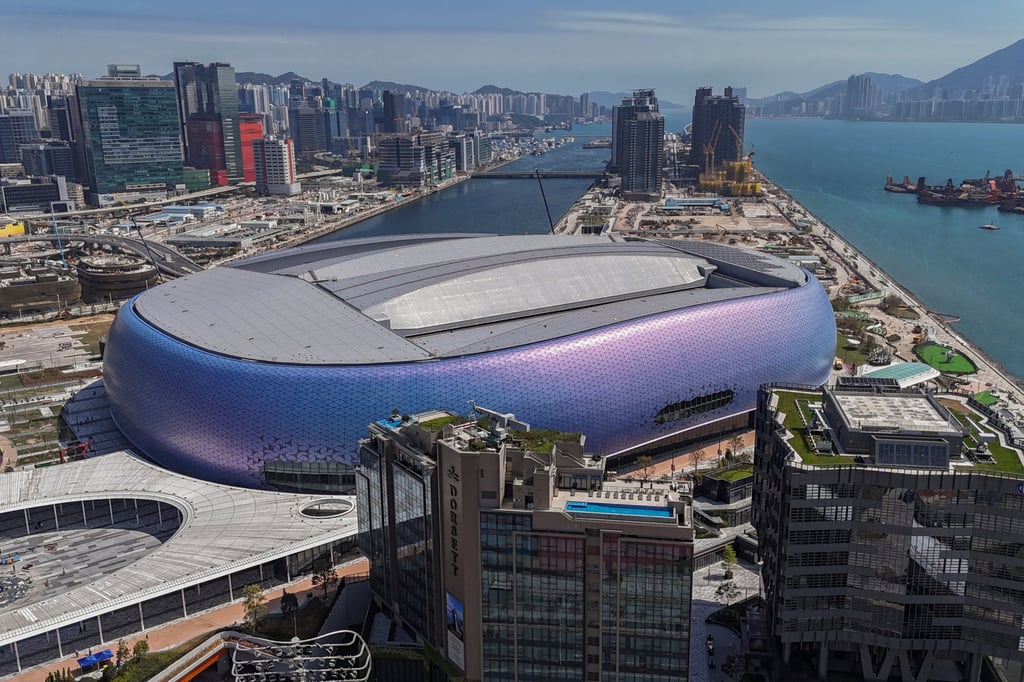 An aerial view of Hong Kong’s new Kai Tak Stadium, which opened in March. Photo: Reuters