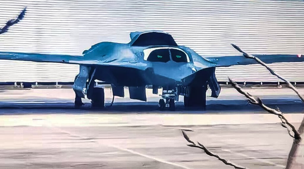 The latest image of a Chinese J-36 fighter started circulating on social media on Saturday. It is also the first to show the aircraft on the ground, reportedly on a Chengdu Aircraft Corporation tarmac. Photo: X/@WZZJWZ The latest image of a Chinese J-36 fighter started circulating on social media on Saturday. It is also the first to show the aircraft on the ground, reportedly on a Chengdu Aircraft Corporation tarmac. Photo: X/@WZZJWZ