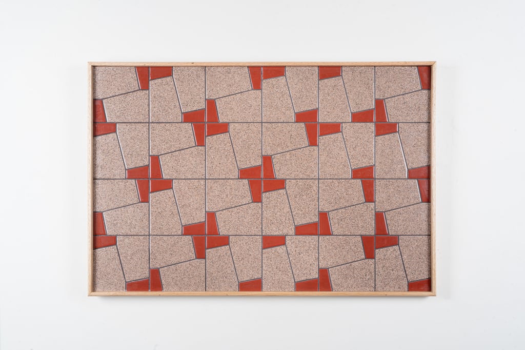 Tiling Error V: Shuriken (2024) by Adrian Wong, part of “Oi! Spotlight: With Love from Hong Kong”. Photo: courtesy Oil Street Art Space Tiling Error V: Shuriken (2024) by Adrian Wong, part of “Oi! Spotlight: With Love from Hong Kong”. Photo: courtesy Oil Street Art Space