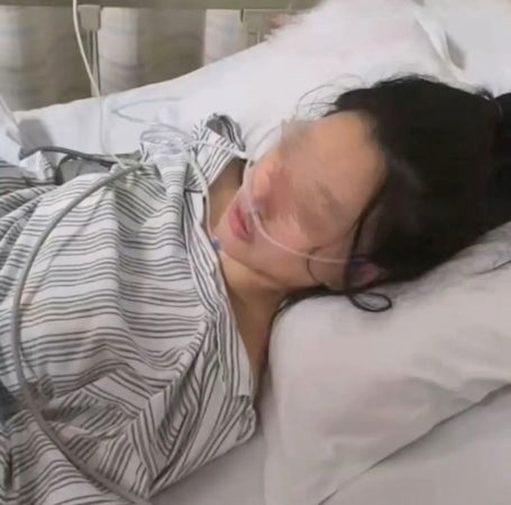 The victim, surnamed Ma, recovers from the frenzied attack in hospital. Photo: Handout The victim, surnamed Ma, recovers from the frenzied attack in hospital. Photo: Handout