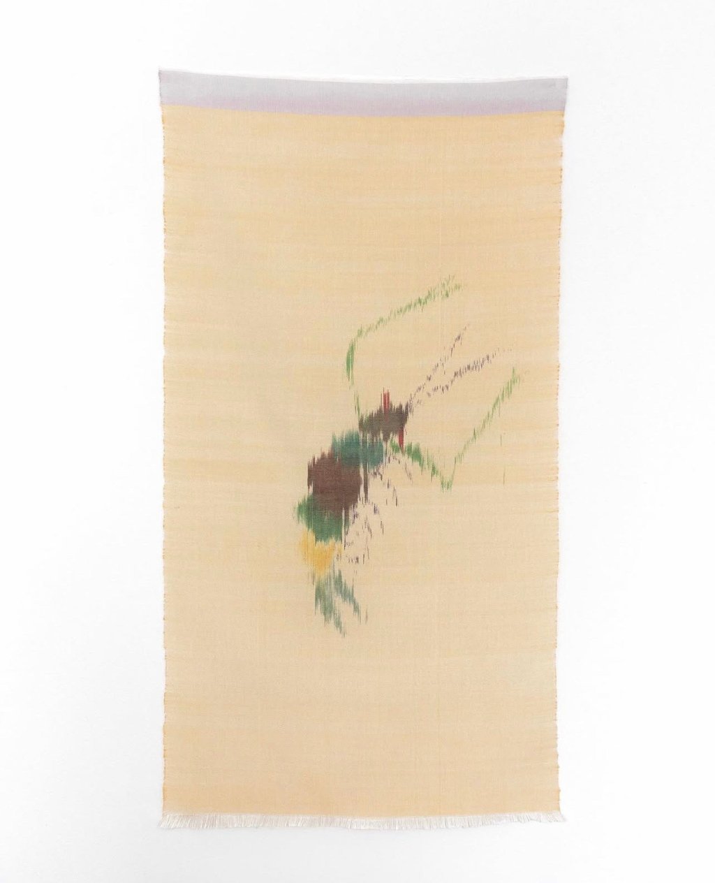 Yumo Yuan’s Shrimp, painted warp and handwoven silk. Photo: Yumo Yuan Yumo Yuan’s Shrimp, painted warp and handwoven silk. Photo: Yumo Yuan